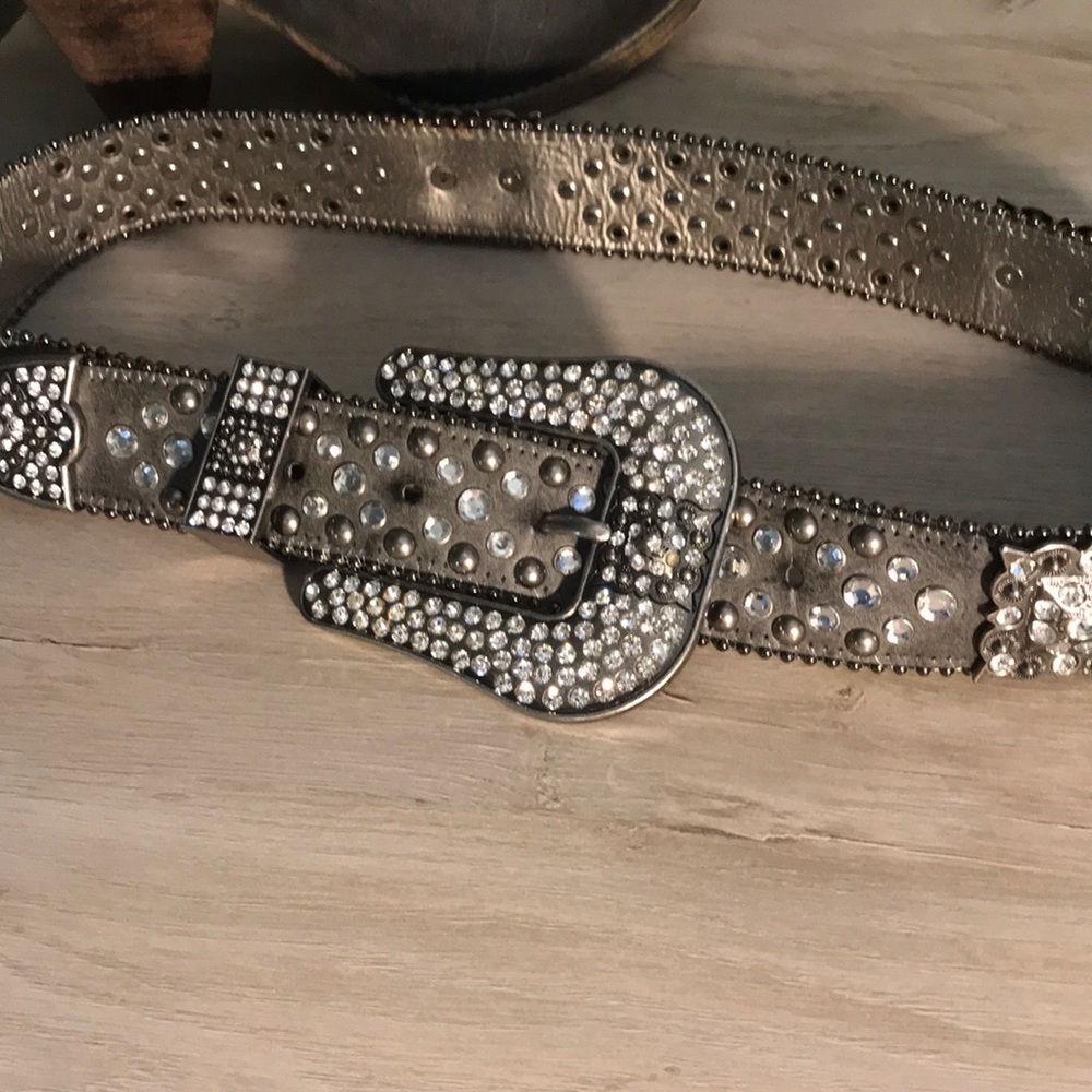 Bling silver belt